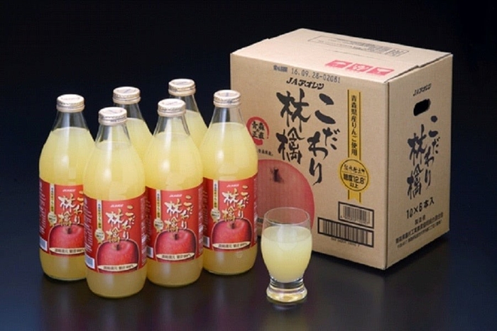 純水仕立ての糖度12.8度!りんごジュース