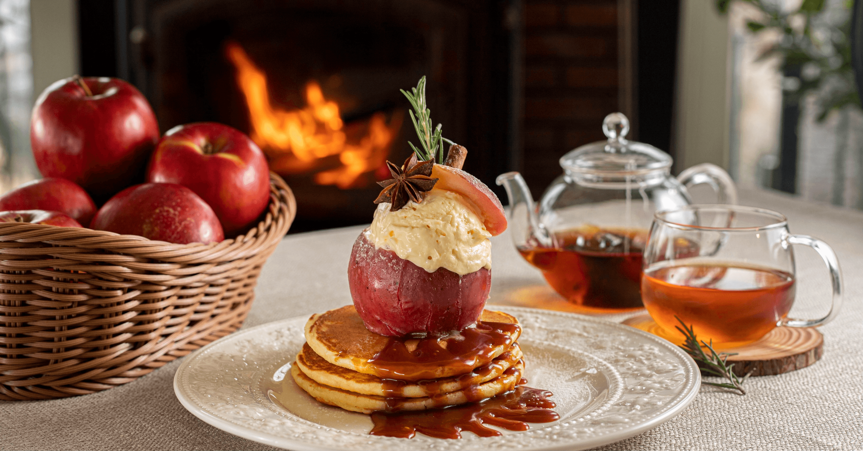 淡路島西海岸「ミエレ・ザ・ガーデン」インスタ映え間違いなし!『とろ~りとろけるりんごのパンケーキ』冬季限定で新登場!