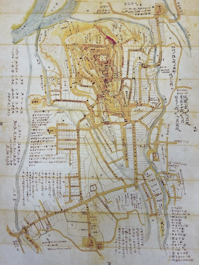 修復が完了した小諸城城下町絵図公開