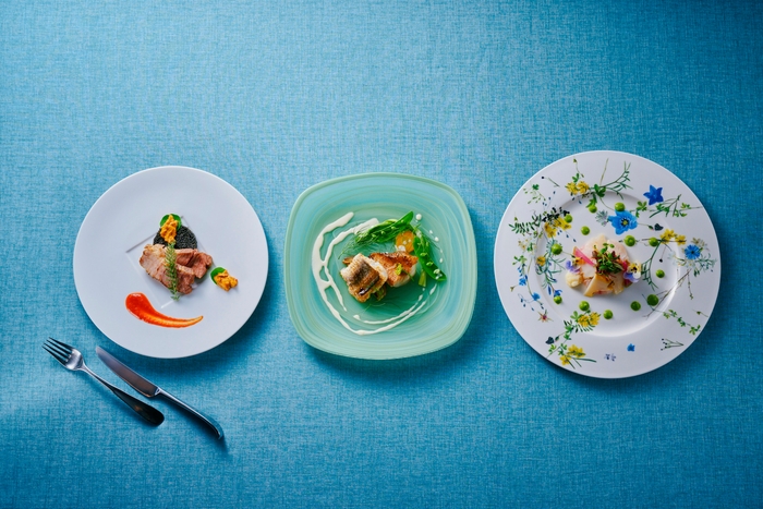 ▲淡路島の旬食材を使用したフレンチコース