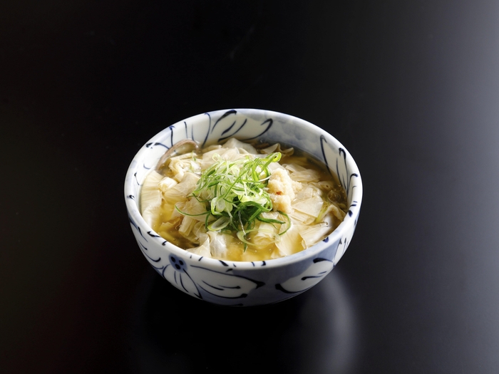 生湯葉と九条葱の蕎麦