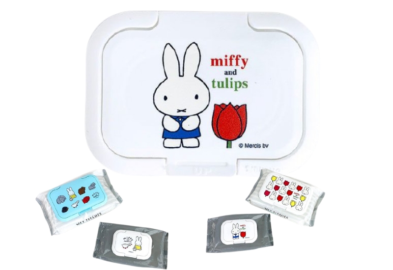 ミッフィのチューリップシリーズ特集第5回。ウェットティッシュの蓋を簡単アレンジ。100円ショップの除菌シートが春模様に早変わり。