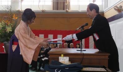 昨年の卒業式の様子