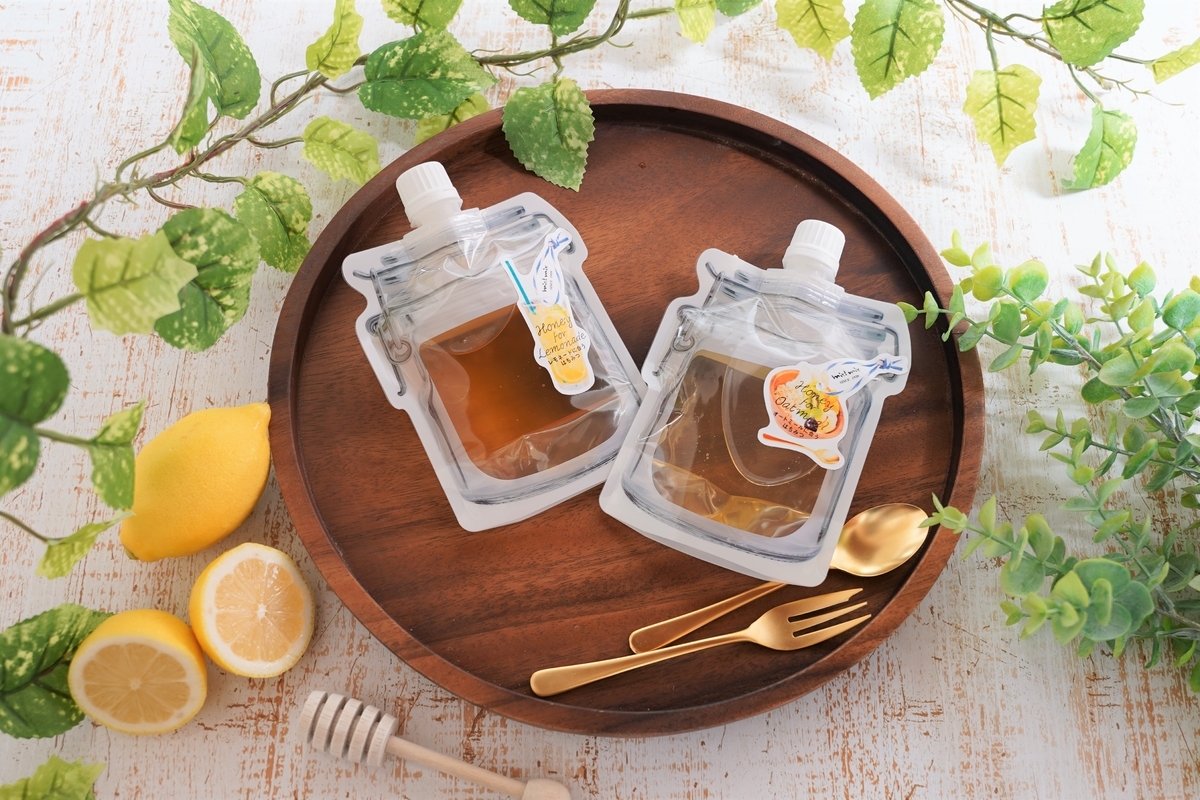 可愛くておしゃれで使いやすい!シールアップパウチ入り蜂蜜に新しい仲間が登場 「オートミールに合う蜂蜜」と「レモネードに合う蜂蜜」の2種類 蜂蜜専門店ミールミィにて、7月5日(月)より数量限定販売