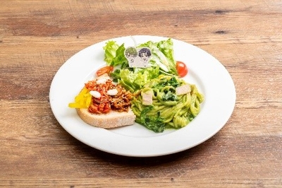 ▲緑間＆高尾　プルコギ風ブルスケッタとほうれん草のクリームパスタセット