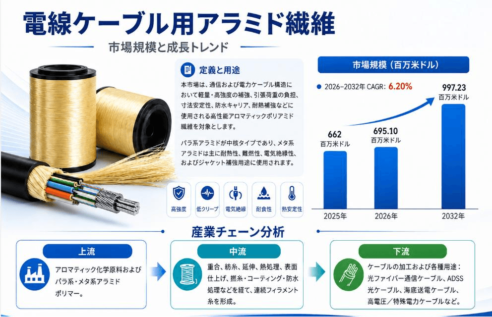 電線ケーブル用アラミド繊維マーケットリサーチ：調査方法＋業界分析＋売上規模