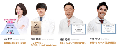 矯正治療スペシャリスト 日本矯正歯科学会認定医 取得医師 審美ルミネアーズ認定指導医・専門医が在籍