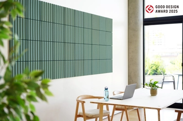 紙再生材を100％使用したサステナブルな吸音パネル 「REBORN PULP吸音パネル」が2025年度グッドデザイン賞を受賞　 2025年10月15日(水)より先行予約開始