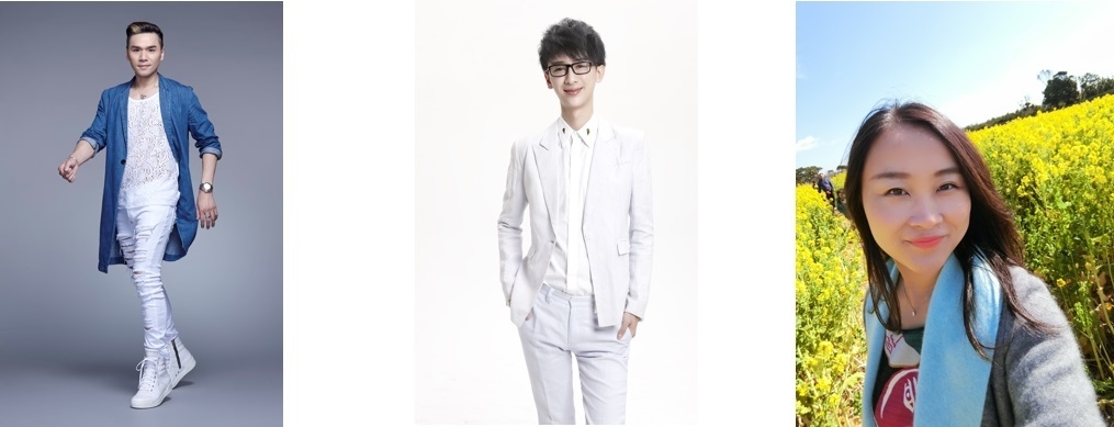 写真左から:Kevin老師・呉淼(ウーミャオ)老師・張凌藺(リンリン)