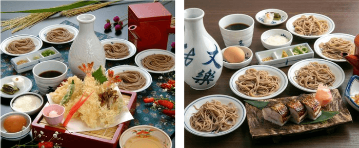 皿そば文楽のメニュー