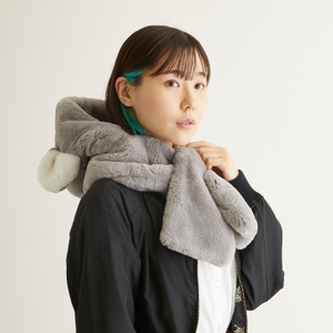 エスタ (estaa) フーディーマフラー　耳付きフード