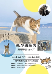 写真家 五十嵐 健太の飛び猫10周年記念　 「島猫そらら写真展」を12月20日から北千住マルイにて開催