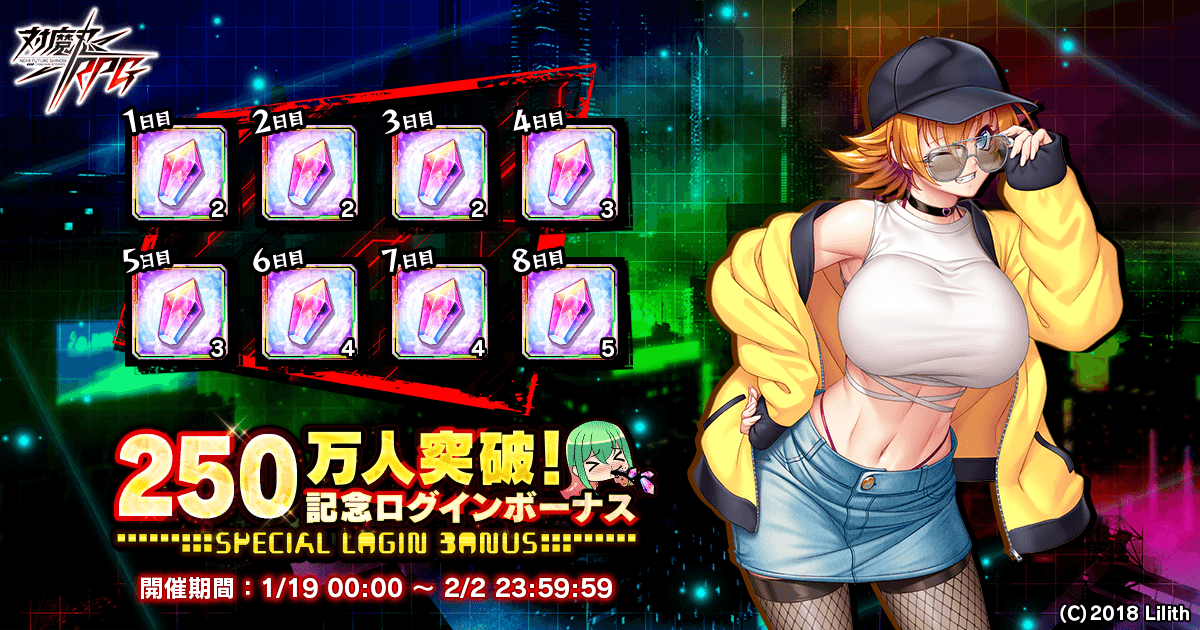 250万人突破!記念ログインボーナス