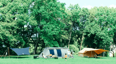 大蓮公園のキャンプサイトの様子