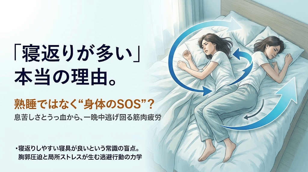 「寝返りが多い人ほど熟睡できている」は誤解。 就寝中にゴロゴロ動く本当の原因は“息苦しさと血流不全から逃げる身体のSOS”だった