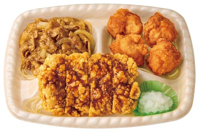 【リニューアル発売】 チキン竜田/しょうが焼き/から揚 チキン竜田シェア盛プレート 1,112円(税込1,200円)