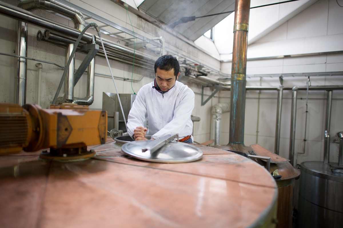工場長の醸造風景