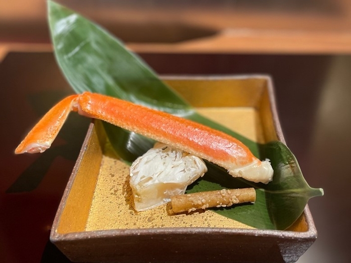 松葉かに 叩きごぼう