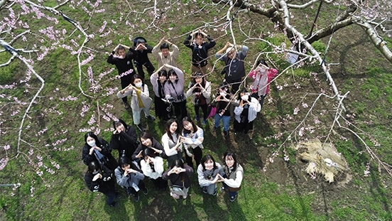 2024年4月 春日居町の桃圃場を訪問