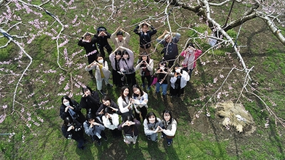 2024年4月 春日居町の桃圃場を訪問