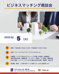 EXPO 2025 大阪・関西万博  マレーシアパビリオンビジネスプログラム 【17週目(8/4～8/8)　商談会・セミナーの開催】