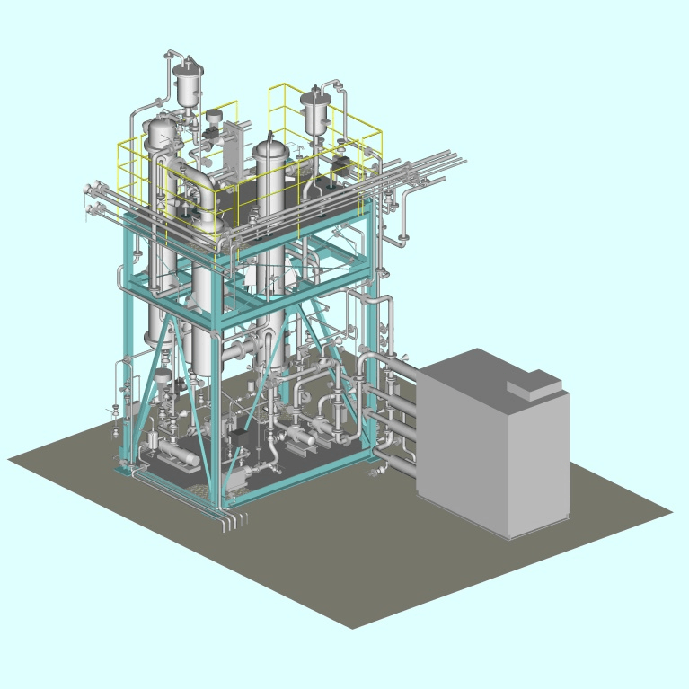 図1.省エネ型ヒートポンプ式 低温蒸発装置 イメージ