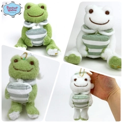 ピクルスのぬいは癒しのふわもこ生地。一緒に寝たらいい夢見れそう♪