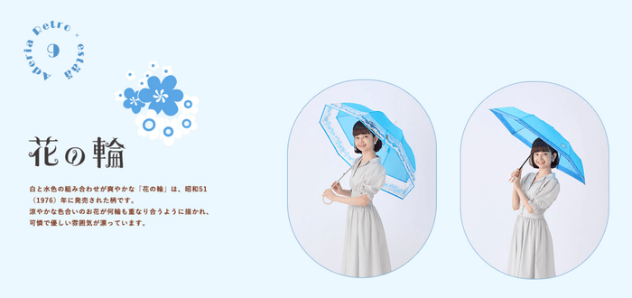 アデリアレトロ X エスタ傘 花の輪