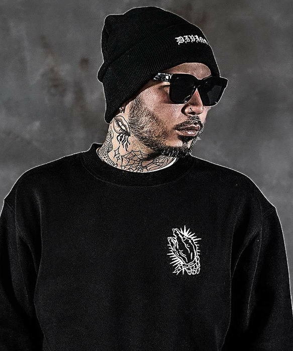 【Black Letter】Talisman Sweat Shirt(ブラック/ホワイト)