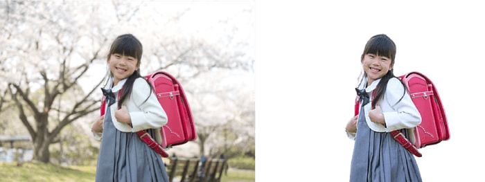 スナップ写真の切り抜きとホワイトバランス補正の例2