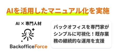 「バックオフィスを専門家が可視化」AIの力を活用したマニュアル化を実施