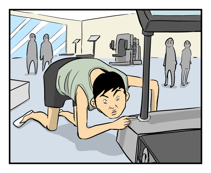 【見ル野賞】ジムに来て ガン見マシンの 溶接痕(シカクマニア さん)