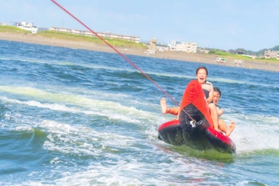 スリル満点なバナナボート！