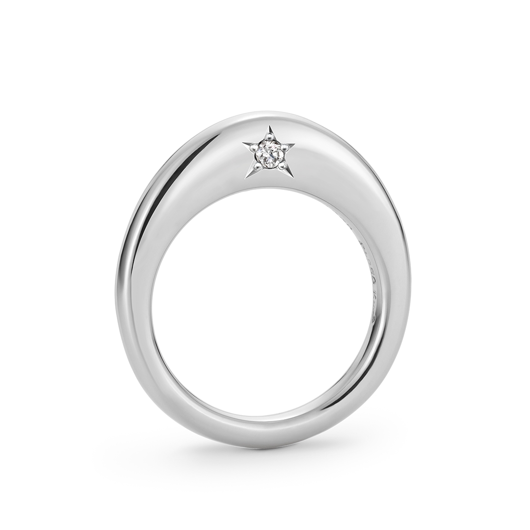 星形にダイヤモンドを留めてアクセントに / 商品価格+5,500円(税込)