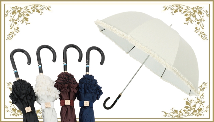 スウィートなデザインに落ち着いたカラー。秋の紫外線対策も、秋雨の備えにもおすすめ【MOONBAT】