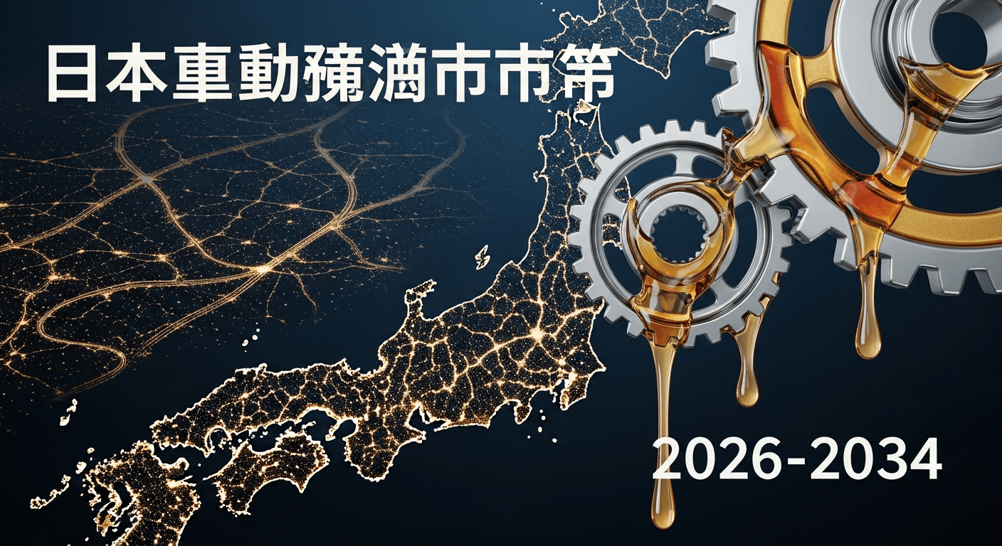 日本の自動車用潤滑油市場は2034年までに58億米ドルに達する見込み | 年平均成長率(CAGR)は3.04%と予測