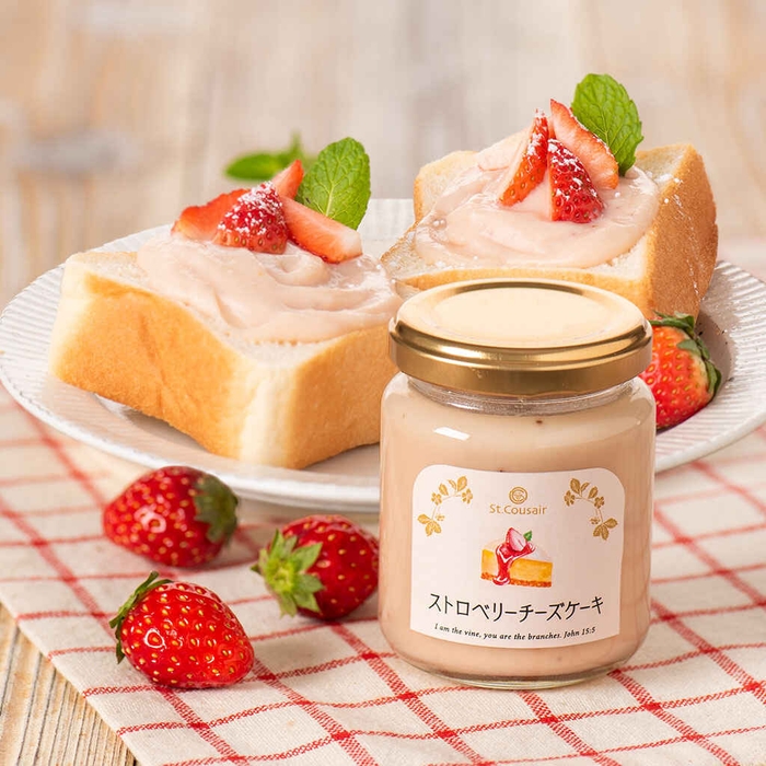 春らしいデザイン「季節限定 ストロベリーチーズケーキ」