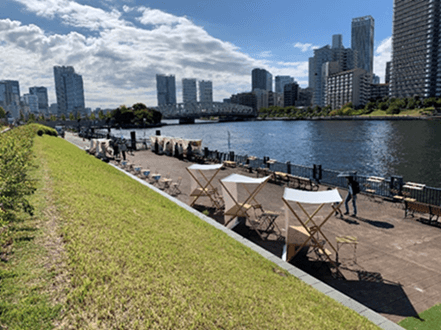 過去のすみだがわオープンテラスの様子(越中島)