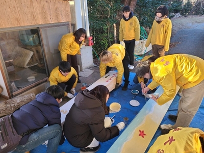 観光ベンチ作り