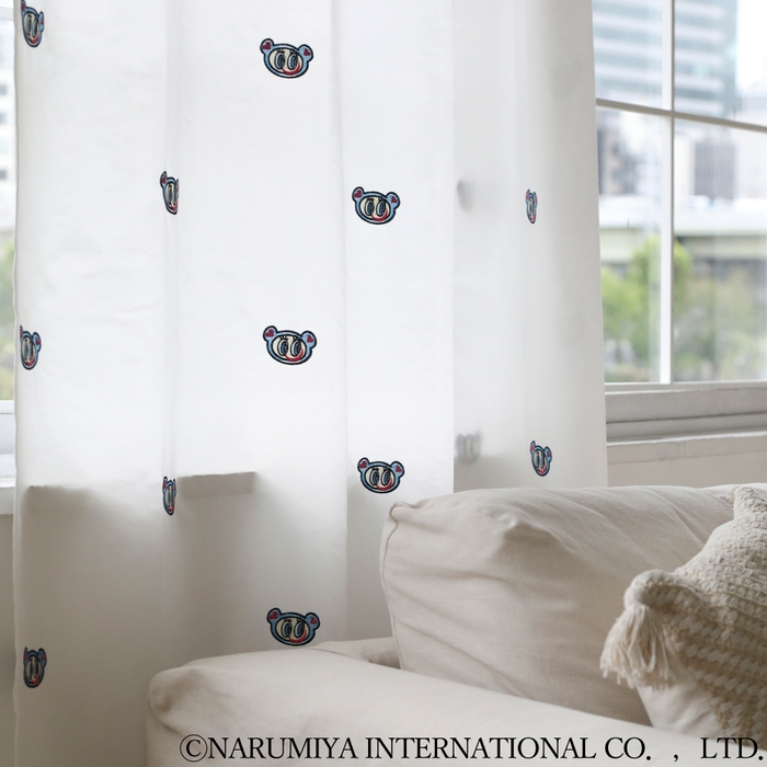立体感が可愛い、あたたかみのある刺繍のレースカーテン［フェイスグラフィック刺繍］