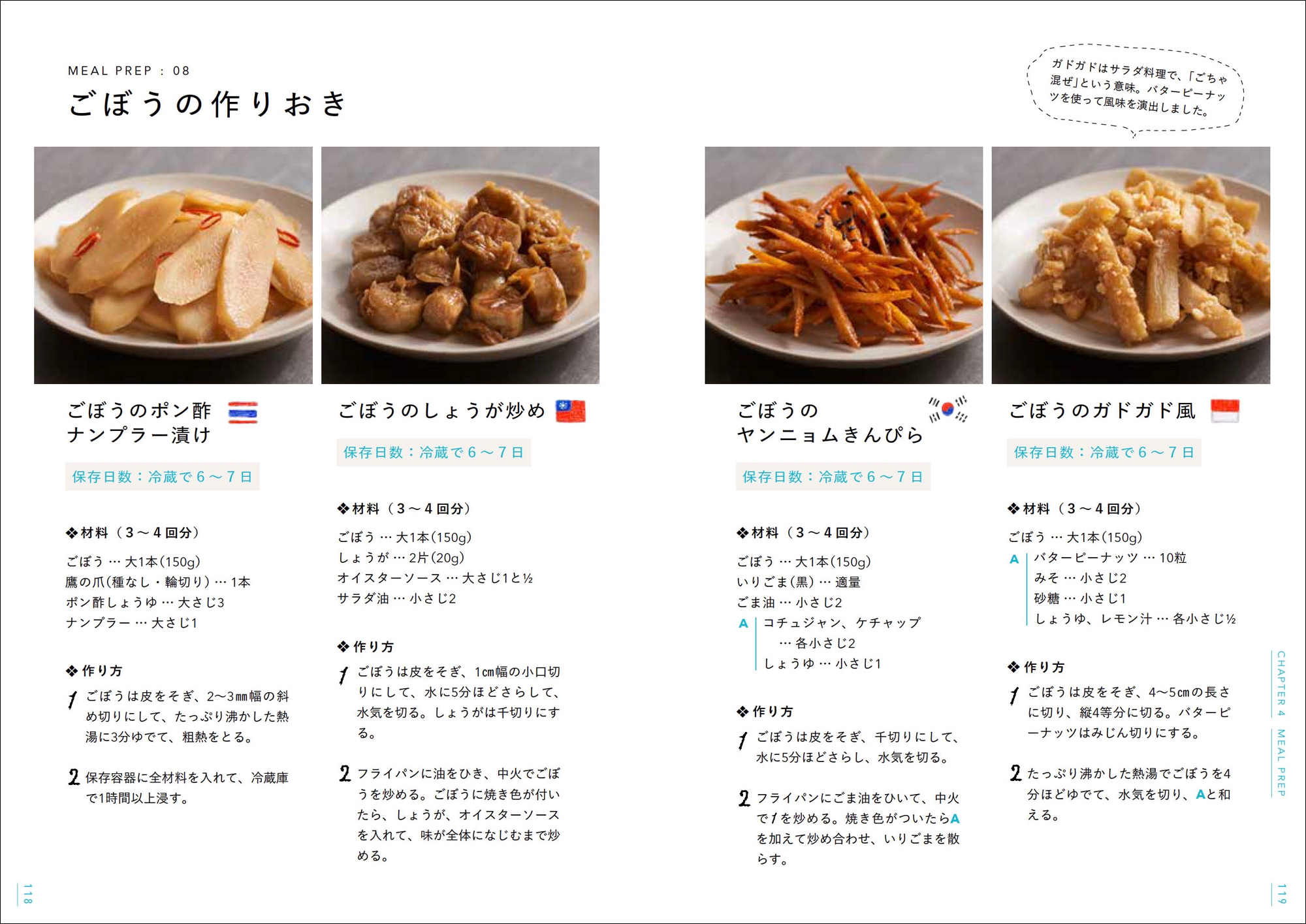 ひとつの食材でさまざまな味付けを紹介。いろんな国の味が楽しめます!
