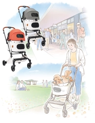 折りたたみ簡単でコンパクト！ ペットに快適な空間を提供するペットカート 「nicollka(ニコルカ)」12月15日に新発売