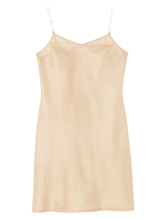 THE CLEAR STRAP INNER DRESS BEIGE