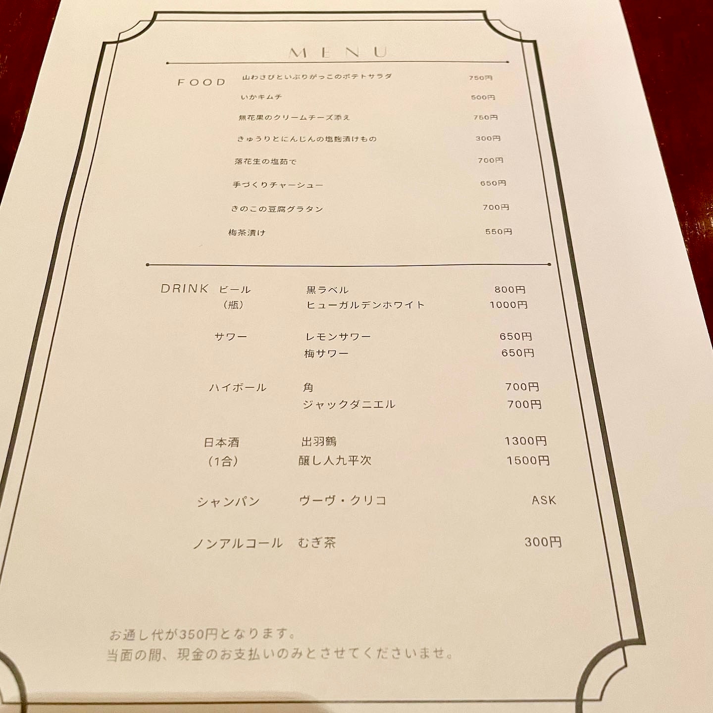 今週のメニュー