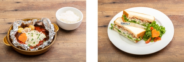 ▲ダーーーーークネスっなデミグラスハンバーグ /▲ヌマヅ港のアジサンド