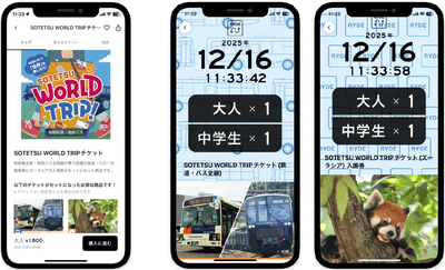 SOTETSU WORLD TRIP チケット（イメージ）