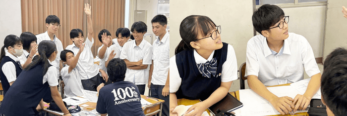 生徒と企業が対話している様子(シヅクリプロジェクト)