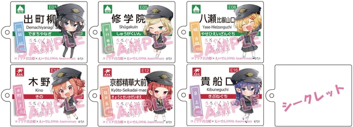 駅名標アクリルキーホルダーイメージ