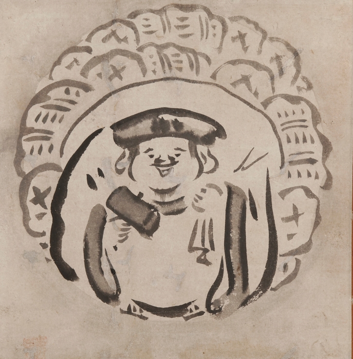 「大黒天図」(画僧古澗研究会蔵)