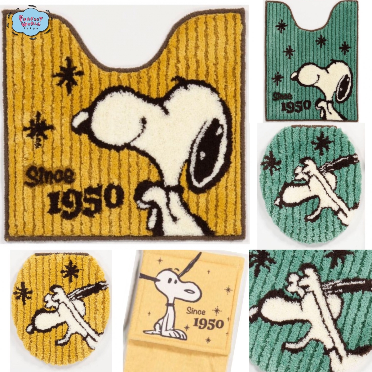 スヌーピーのトイレ用品で快適空間にチェンジ♪50年代のレトロなスヌーピーで登場